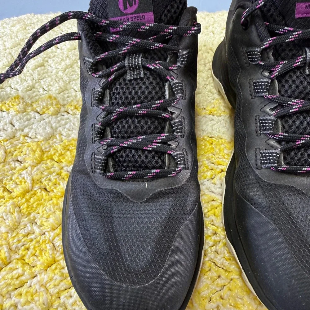 Merrell Moab Speed Womens Black Purple Hiking Shoes J135404 Size 7.5